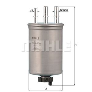 Kraftstofffilter MAHLE KL 446 für Ssangyong Ford Jaguar Hyundai Kia Tata Kyron