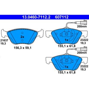 Bremsbelagsatz Scheibenbremse ATE 13.0460-7112.2 für Alfa Romeo 166