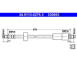 Bremsschlauch ATE 24.5113-0275.3 für BMW 5er