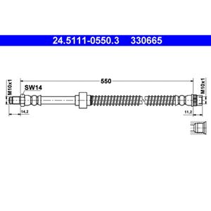 Bremsschlauch ATE 24.5111-0550.3 für Citroën C5 I Break