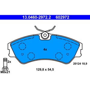 Bremsbelagsatz Scheibenbremse ATE 13.0460-2972.2 für VW Transporter T4