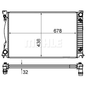 Kühler Motorkühlung MAHLE CR 842 000S für Audi A6 C6 Avant Allroad