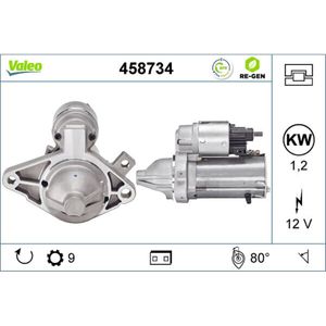 Starter VALEO 458734 für Citroën Peugeot C1 II 108