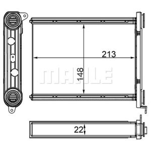 Wärmetauscher Innenraumheizung MAHLE AH 259 000S für Renault Opel Fiat Vivaro B