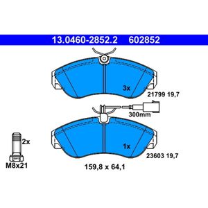 Bremsbelagsatz Scheibenbremse ATE 13.0460-2852.2 für Peugeot Fiat Citroën Boxer