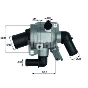 Thermostat Kühlmittel MAHLE TI 173 88 für Fiat Lancia Opel Alfa Romeo Punto Evo