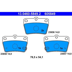 Bremsbelagsatz Scheibenbremse ATE 13.0460-5849.2