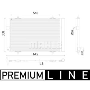 Kondensator Klimaanlage MAHLE AC 938 000P für Peugeot Citroën 508 I C5 III 407