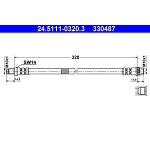 Bremsschlauch ATE 24.5111-0320.3 für Renault 21