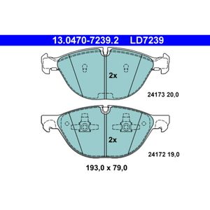 Bremsbelagsatz Scheibenbremse ATE 13.0470-7239.2 für BMW X5