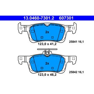 Bremsbelagsatz Scheibenbremse ATE 13.0460-7301.2 für Peugeot 308 II SW