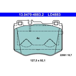 Bremsbelagsatz Scheibenbremse ATE 13.0470-4883.2 für Mercedes-Benz C