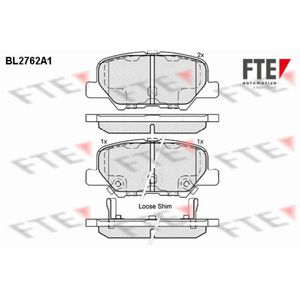 Bremsbelagsatz Scheibenbremse FTE 9010969 für Peugeot Citroën 4008 C4 Aircross