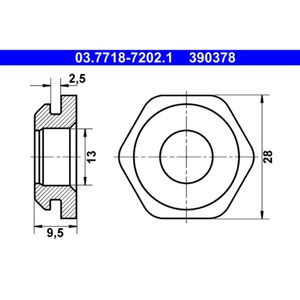 ATE 03.7718-7202.1 Dichtung, Unterdruck-Anschlussstutzen BKV