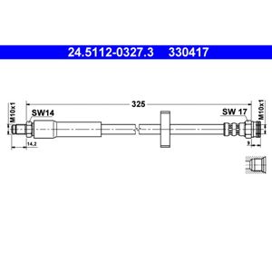 Bremsschlauch ATE 24.5112-0327.3 für Peugeot 309 I