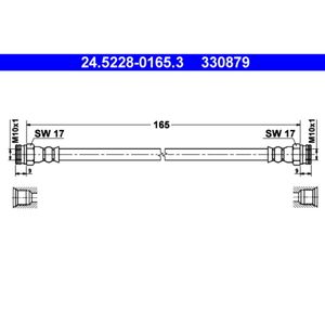 Bremsschlauch ATE 24.5228-0165.3 für Fiat Ford Panda Classic 500 C KA