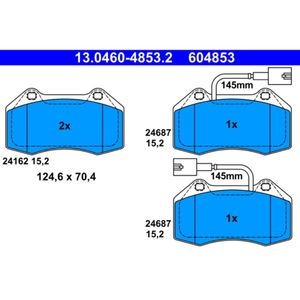 Bremsbelagsatz Scheibenbremse ATE 13.0460-4853.2 für Abarth Alfa Romeo Punto