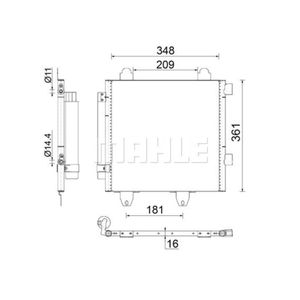 Kondensator Klimaanlage MAHLE AC 459 001S für Citroën Peugeot C1