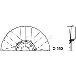 Lüfterrad Motorkühlung MAHLE CFW 20 000P