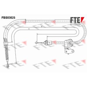 Seilzug Feststellbremse FTE 9250114 für Mini