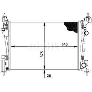 Kühler Motorkühlung MAHLE CR 774 000P für Opel Corsa D