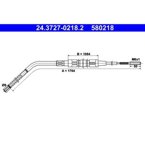 Seilzug Feststellbremse ATE 24.3727-0218.2 für BMW 3er