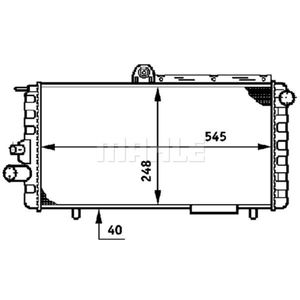 Kühler Motorkühlung MAHLE CR 620 000S für Alfa Romeo Alfasud Sprint 33