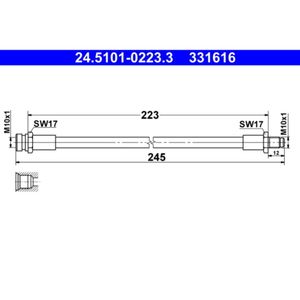 Bremsschlauch ATE 24.5101-0223.3