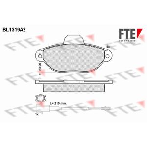 Bremsbelagsatz Scheibenbremse FTE 9010107 für Fiat Ford 500 KA