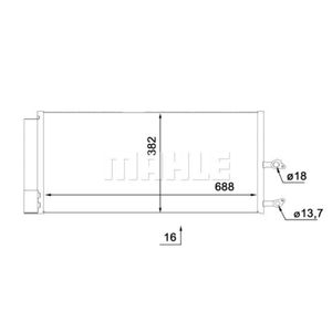 Kondensator Klimaanlage MAHLE AC 890 000S für Volvo Xc90 II