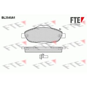 Bremsbelagsatz Scheibenbremse FTE 9010796 für Peugeot 308 I 3008