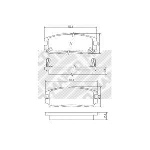 Bremsbelagsatz Scheibenbremse MAPCO 6683 für Opel Frontera A Monterey B