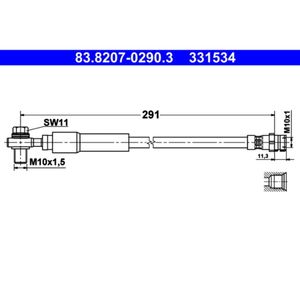 ATE 83.8207-0290.3 Bremsschlauch