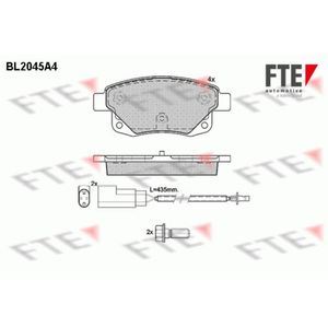 Bremsbelagsatz Scheibenbremse FTE 9010631 für Ford Transit Tourneo