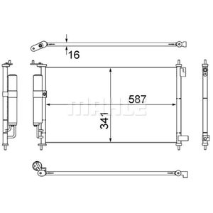 Kondensator Klimaanlage MAHLE AC 559 000S