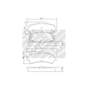 Bremsbelagsatz Scheibenbremse MAPCO 6659