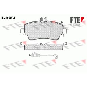 Bremsbelagsatz Scheibenbremse FTE 9010305 für Mercedes-Benz A