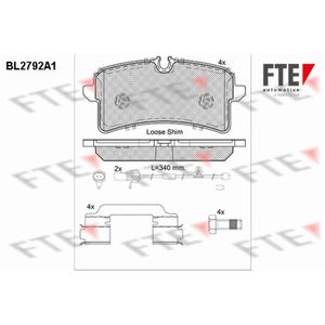 Bremsbelagsatz Scheibenbremse FTE 9010985 für Audi Porsche A8 D4 A6 C7 Macan