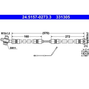 Bremsschlauch ATE 24.5157-0273.3 für BMW X5