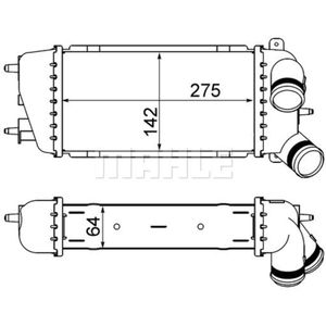 Ladeluftkühler MAHLE CI 309 000S für Citroën C3 I C2