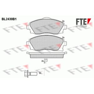 Bremsbelagsatz Scheibenbremse FTE 9010730 für Opel Corsa C