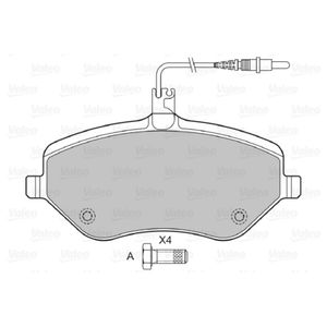 Bremsbelagsatz Scheibenbremse VALEO 601072