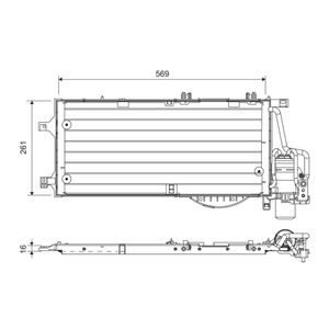 Kondensator Klimaanlage VALEO 818118 für Opel Corsa C Combo