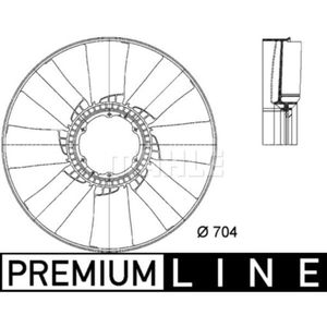 Lüfterrad Motorkühlung MAHLE CFW 25 000P