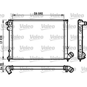 Kühler Motorkühlung VALEO 731381 für Peugeot 406 Break