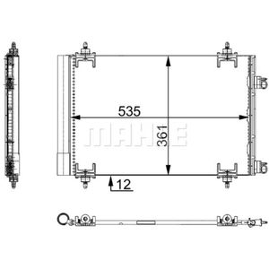 Kondensator Klimaanlage MAHLE AC 668 000S für Peugeot Citroën 308 I 307 SW