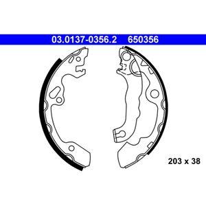 Bremsbackensatz ATE 03.0137-0356.2 für Ford Focus I Turnier