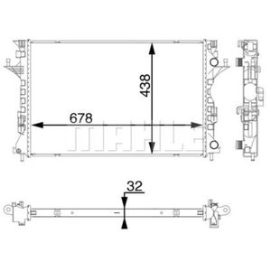 Kühler Motorkühlung MAHLE CR 1061 000S für Renault Laguna II Grandtour