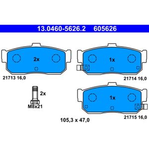 Bremsbelagsatz Scheibenbremse ATE 13.0460-5626.2