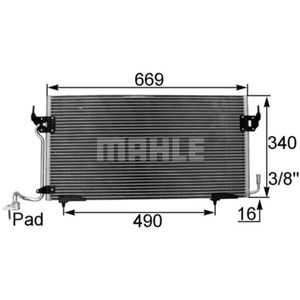 Kondensator Klimaanlage MAHLE AC 206 000S für Citroën Peugeot Partner